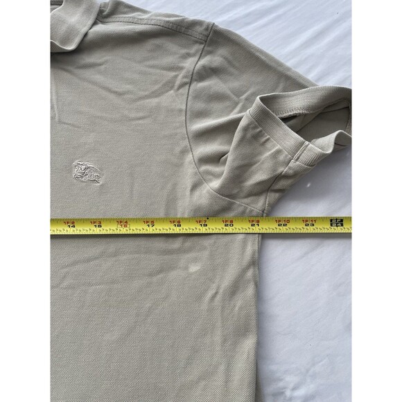 Burberry Brit Polo Womens XL Biege Designer Short Sleeve Shirt - Picture 5 of 10